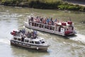Tourist boats on River Tiber (Rome - Italy)