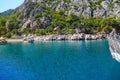 Tourist boats in Sazak Cove of Adrasan. Enjoy the Mediterranean.