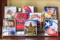 Tourist books for sale in a shop in the Texas hill country