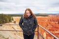 Tourist in Bryce Canyon National Park Royalty Free Stock Photo