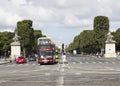 Tourist bus in Parisian street