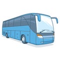 Tourist bus on a white background. Isolated Vector illustration Royalty Free Stock Photo