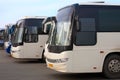 Tourist buses on parking