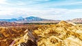 Tourist Buses in Rainbow Mountains Zhangye Danxia Landform Geological Park in China and Road