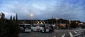 Tourist buses at the airport in Sochi. Russia