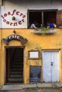 Tourist at a cafeteria in Fort Kochi - India