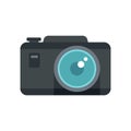 Tourist camera icon flat isolated vector