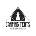 Tourist Camp Logo or Tent Icon