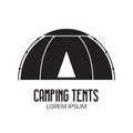 Tourist Camp Logo or Tent Icon