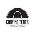 Tourist Camp Logo or Tent Icon