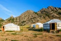 Traditional yurts called gers in tourist camp, Mongolia