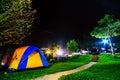 Tourist camping in the mountain Doi SureYa,Doi Inthanon, ChiangMai,of Thailand Royalty Free Stock Photo