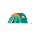 Tourist camping tent cartoon symbol or icon, flat vector illustration isolated.