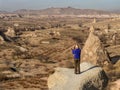 Tourist in Cappadocia, Turkey