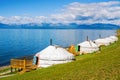 Tourist center in Mongolia on the shore of Lake Hovsgol.