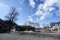 Tourist center with snow at Chuzenji taken in Nikko Japan