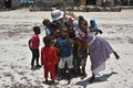 Tourist and children, Zanzibar, Tanzania, Africa Royalty Free Stock Photo