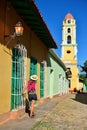 Tourist on the city tour in Trinidad.