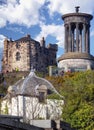 Tourist on Claton Hill in Edinbugh, Scotland