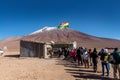 Tourist come to border patrol point of Chile- Bolivia