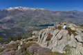 Tourist in the Corsican high mountains Royalty Free Stock Photo