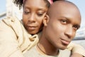 Tourist couple in London portrait. Royalty Free Stock Photo