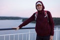 Tourist on a deck of cruise ship Royalty Free Stock Photo