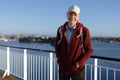 Tourist on a deck of cruise ship Royalty Free Stock Photo