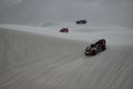 Tourist desert landscape with sand sunny day summer ica peru and with dunes