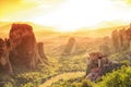 Rock monasteries Meteora, Greece Royalty Free Stock Photo