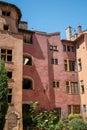 Tourist destination, views of houses in old central part of Lyon in summer, France Royalty Free Stock Photo