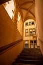 Tourist destination, views of houses in old central part of Lyon in summer, France Royalty Free Stock Photo