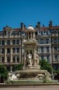 Tourist destination, views of houses in old central part of Lyon in summer, France Royalty Free Stock Photo