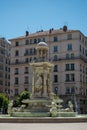 Tourist destination, views of houses in old central part of Lyon in summer, France Royalty Free Stock Photo