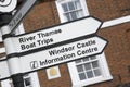 Tourist Direction Signpost at Eton; Windsor