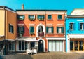 Tourist district of the old provincial town of Caorle in Italy