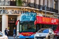 Tourist double decker red bus. Bucharest City Tour Bus. Bucharest, Romania, 2023