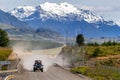 Tourist driving an off road vehicle at Carretera Austral Route - Coyhaique, AysÃÂ©n, Chile Royalty Free Stock Photo