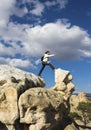 Tourist in El Morro National Monument