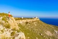 Tourist enjoy coast view, Cabo de Gata, Spain Royalty Free Stock Photo