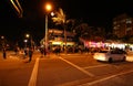 Tourist enjoy evening activities on Fort Lauderdale Beach Royalty Free Stock Photo