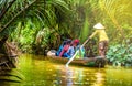 Tourist enjoying Mekong delta