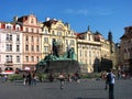 Tourist enjoying at old town square, Prague