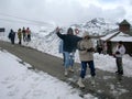 Tourist Enjoying Snow @ Nathula Border