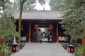 Tourist enter gate of wuhou temple, adobe rgb