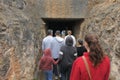 Tourist in Victoria Fossil Cave in Naracoorte Caves National Park South Australia