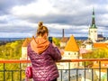 Tourist in Tallinn Royalty Free Stock Photo