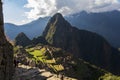 Tourist explore Machu Picchu, Peru