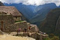 Tourist explore Machu Picchu, Peru