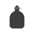 Tourist flask icon. Jar of water use in the campaign. Vector Illustration Royalty Free Stock Photo